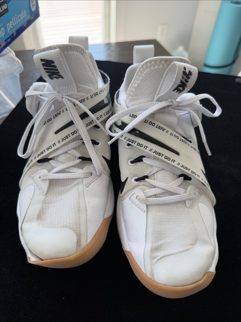 Nike White Kids' 'Just Do It' Lace-Up Sneakers with Gum Sole